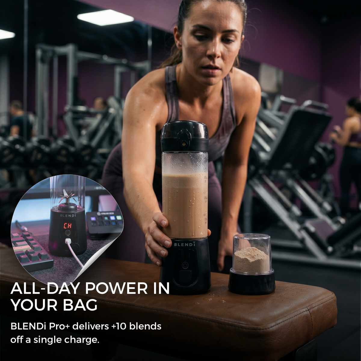 BLENDi Pro+ Portable Blender – 120W, USB-C Rechargeable