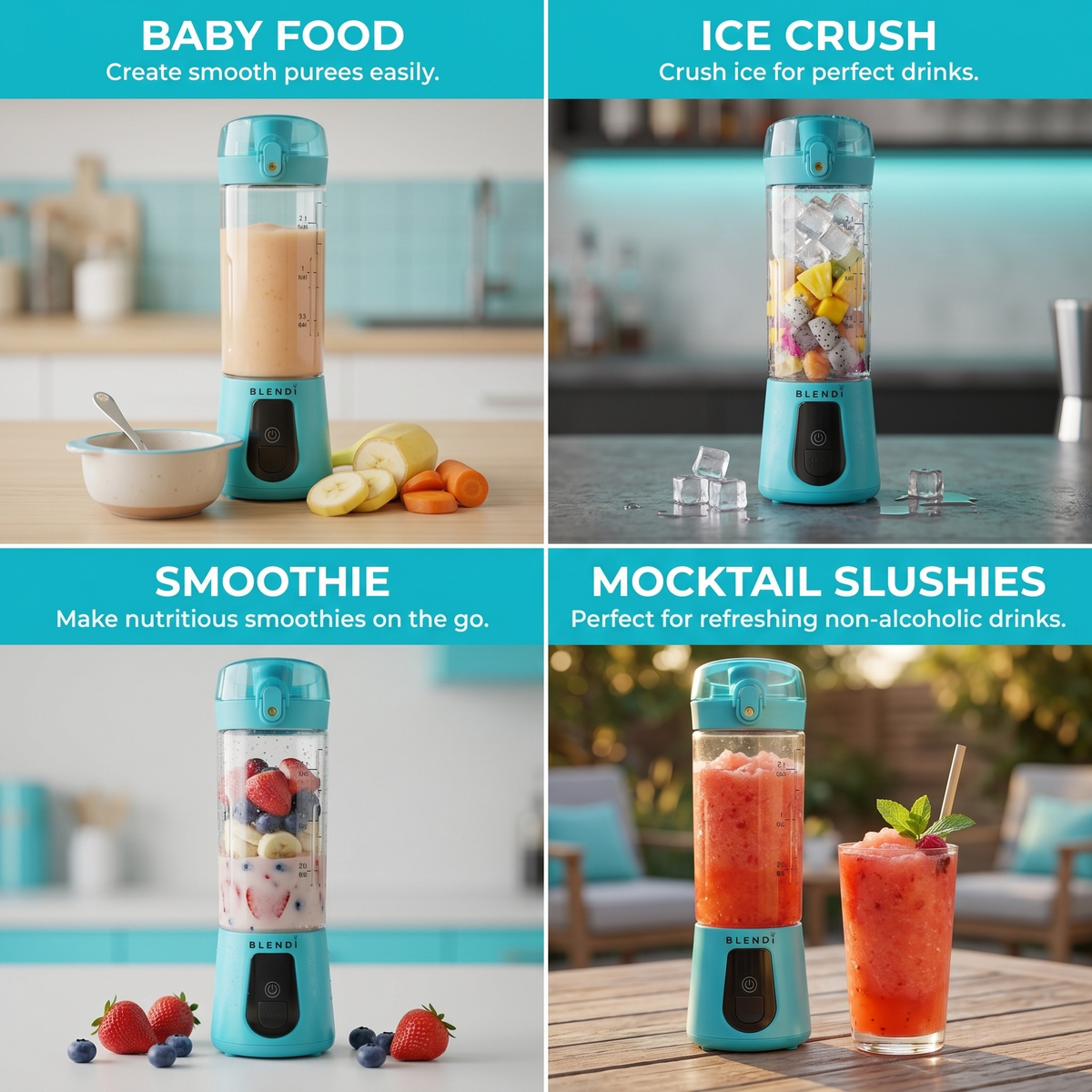 BLENDi Pro+ Portable Blender – 120W, USB-C Rechargeable