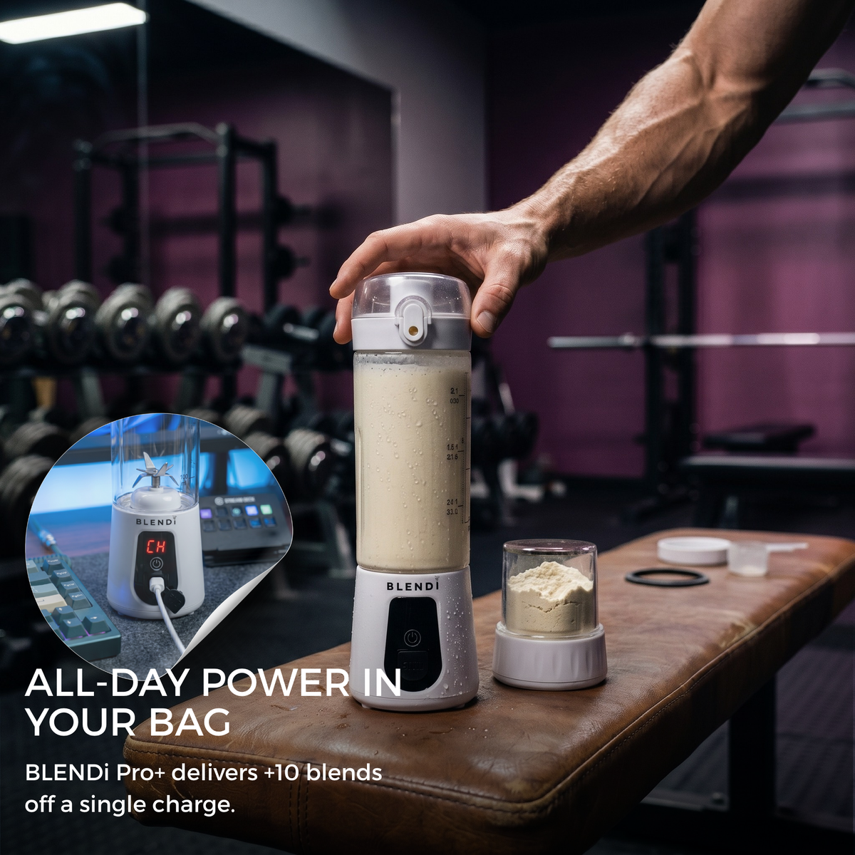 BLENDi Pro+ Portable Blender – 120W, USB-C Rechargeable