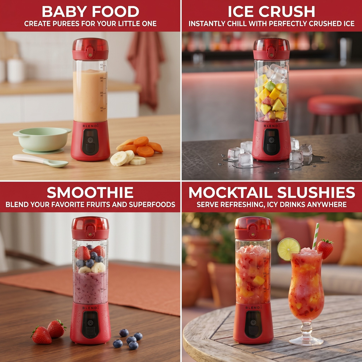 BLENDi Pro+ Portable Blender – 120W, USB-C Rechargeable