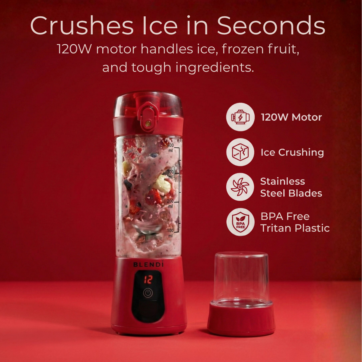 BLENDi Pro+ Portable Blender – 120W, USB-C Rechargeable
