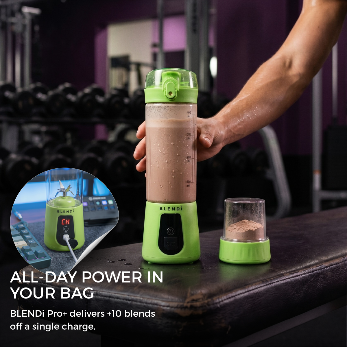 BLENDi Pro+ Portable Blender – 120W, USB-C Rechargeable