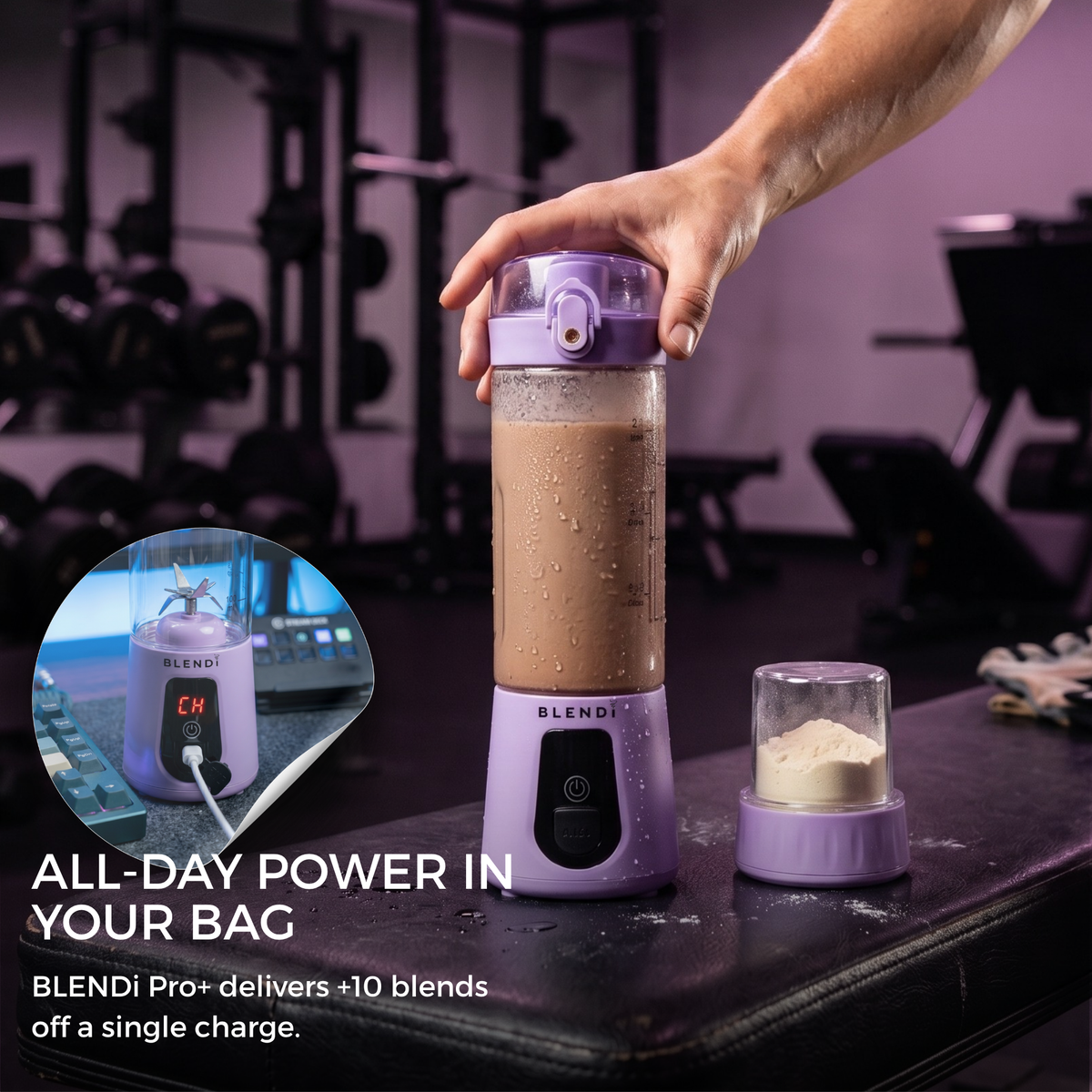 BLENDi Pro+ Portable Blender – 120W, USB-C Rechargeable