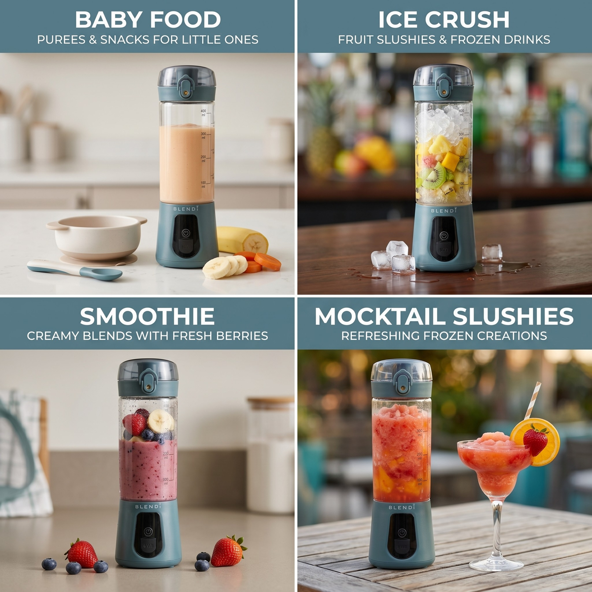 BLENDi Pro+ Portable Blender – 120W, USB-C Rechargeable