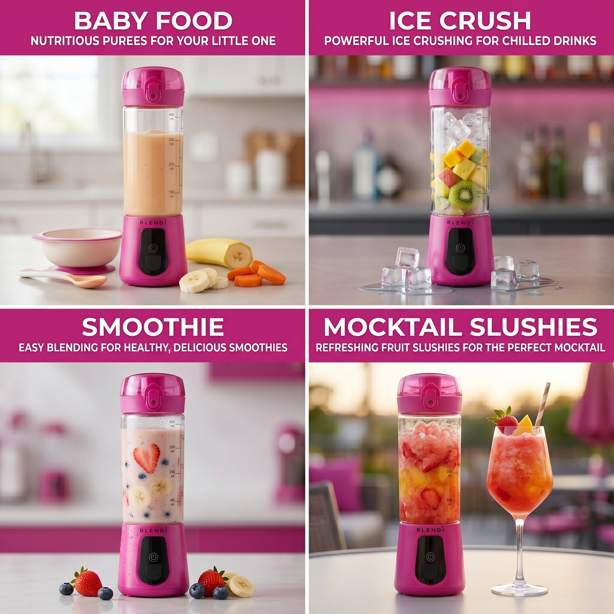 BLENDi Pro+ Portable Blender – 120W, USB-C Rechargeable